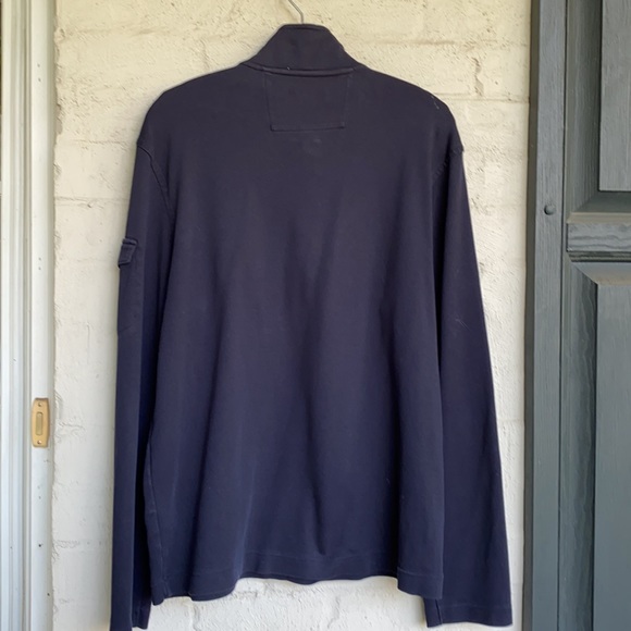 Men’s Banana Republic navy snap front knit shirt - Picture 6 of 11